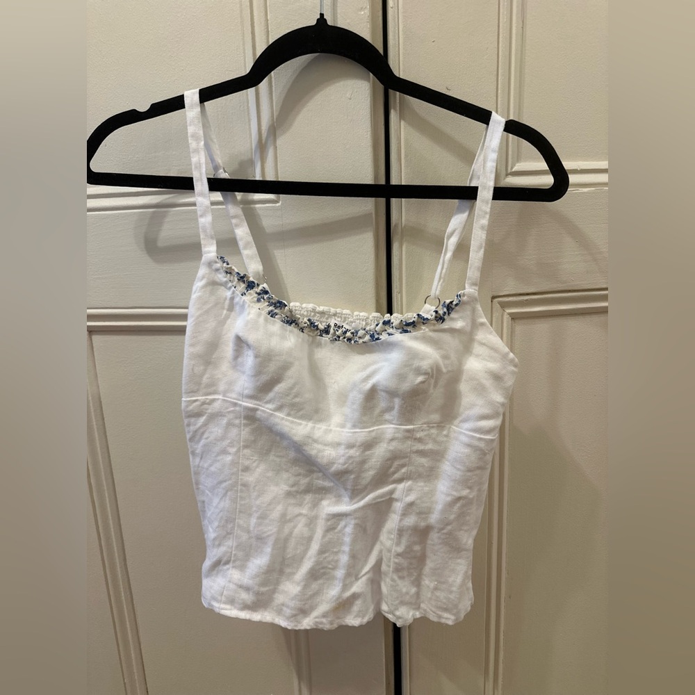 Reformation Cari Linen Top